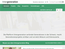 Tablet Screenshot of intergeneration.ch